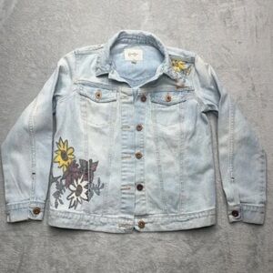 Embroidered Light Blue Denim Jacket